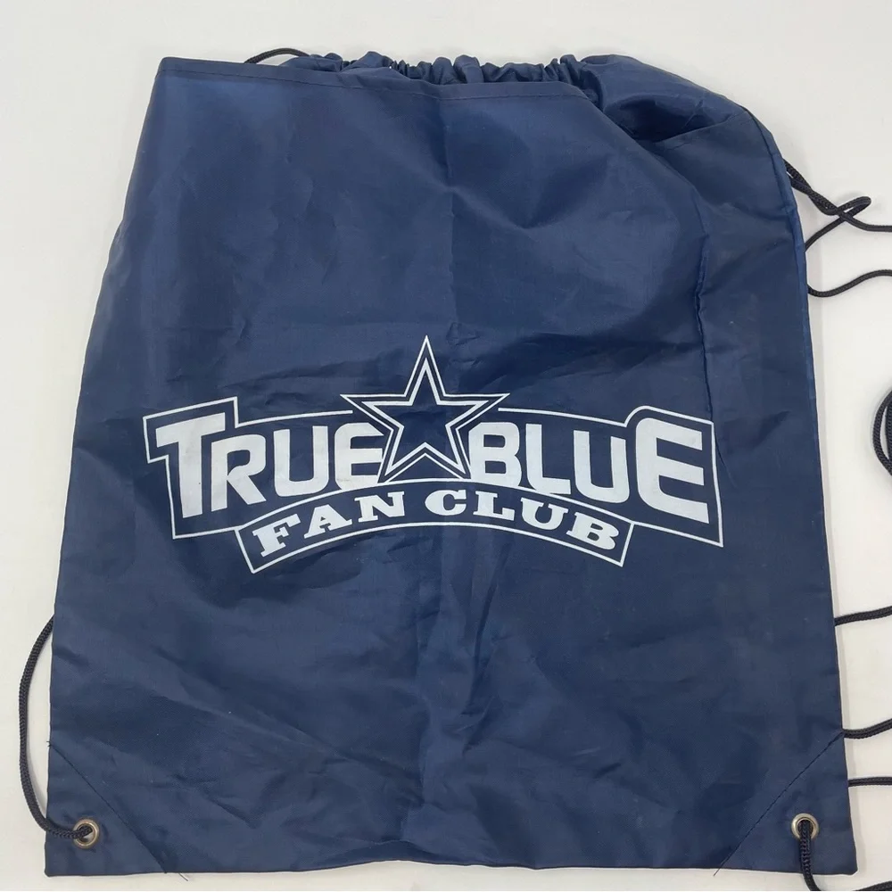 Dallas Cowboys True Blue Fan Club Drawstring Backpack - NFL Promo Cinch Sack
